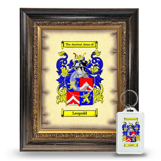 Leopold Framed Coat of Arms and Keychain - Heirloom