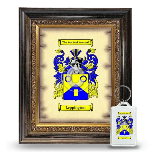 Leppington Framed Coat of Arms and Keychain - Heirloom