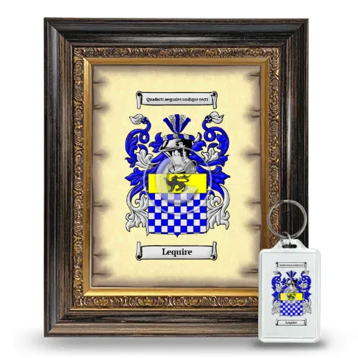 Lequire Framed Coat of Arms and Keychain - Heirloom