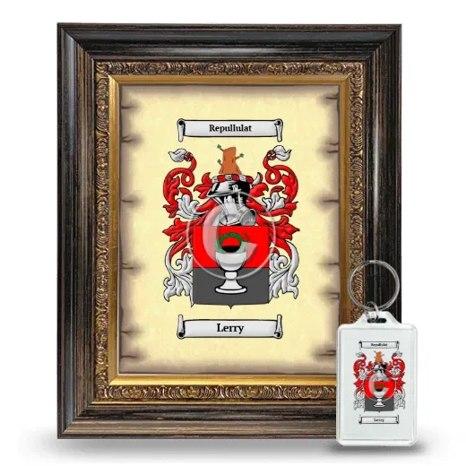 Lerry Framed Coat of Arms and Keychain - Heirloom