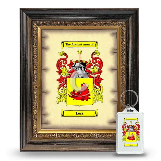 Less Framed Coat of Arms and Keychain - Heirloom