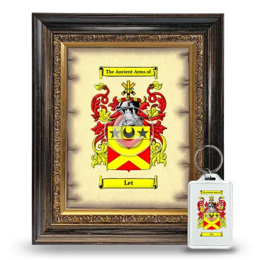 Let Framed Coat of Arms and Keychain - Heirloom
