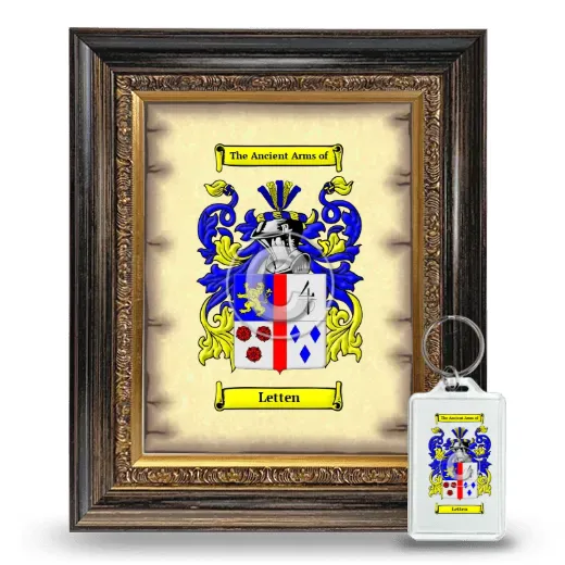 Letten Framed Coat of Arms and Keychain - Heirloom