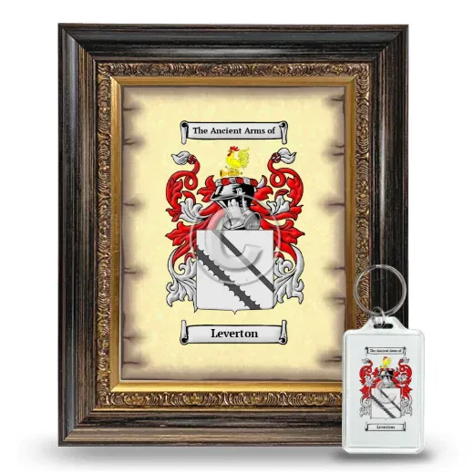 Leverton Framed Coat of Arms and Keychain - Heirloom
