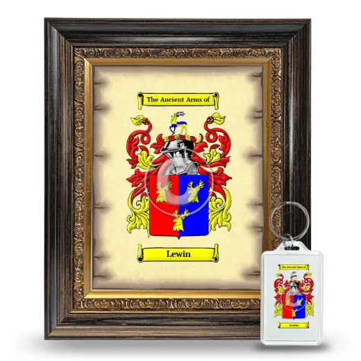Lewin Framed Coat of Arms and Keychain - Heirloom