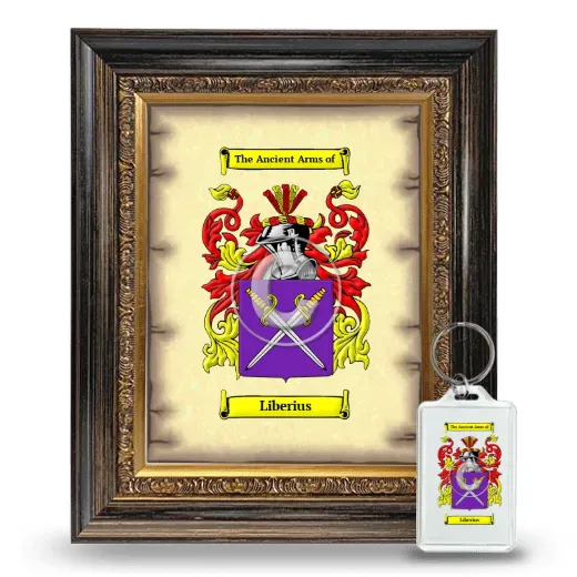 Liberius Framed Coat of Arms and Keychain - Heirloom