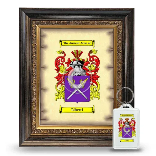 Liberti Framed Coat of Arms and Keychain - Heirloom