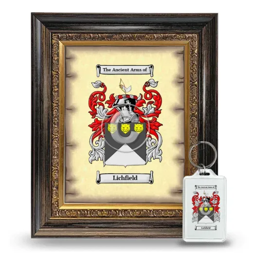 Lichfield Framed Coat of Arms and Keychain - Heirloom