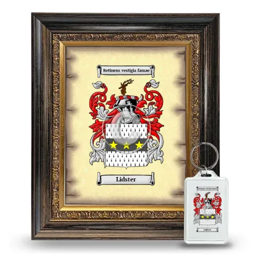 Lidster Framed Coat of Arms and Keychain - Heirloom