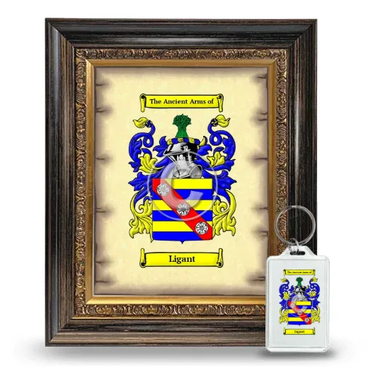 Ligant Framed Coat of Arms and Keychain - Heirloom