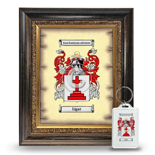 Ligat Framed Coat of Arms and Keychain - Heirloom