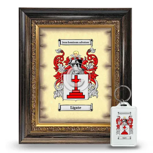 Ligate Framed Coat of Arms and Keychain - Heirloom