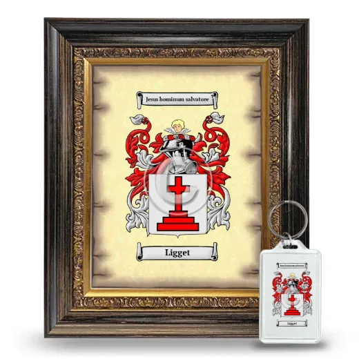 Ligget Framed Coat of Arms and Keychain - Heirloom