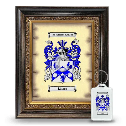 Linars Framed Coat of Arms and Keychain - Heirloom