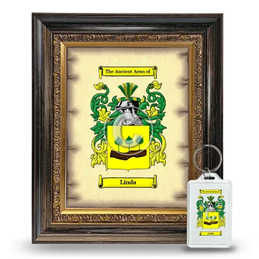 Linda Framed Coat of Arms and Keychain - Heirloom