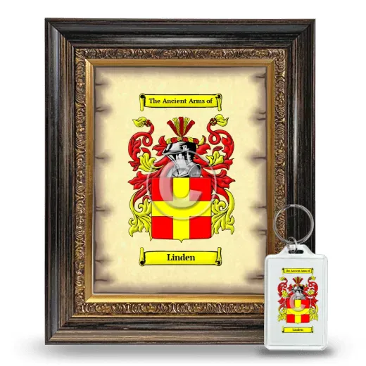 Linden Framed Coat of Arms and Keychain - Heirloom