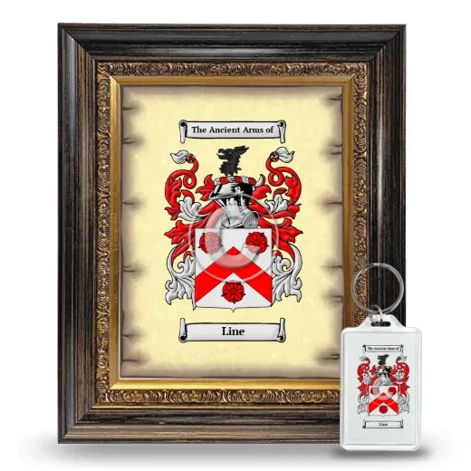 Line Framed Coat of Arms and Keychain - Heirloom