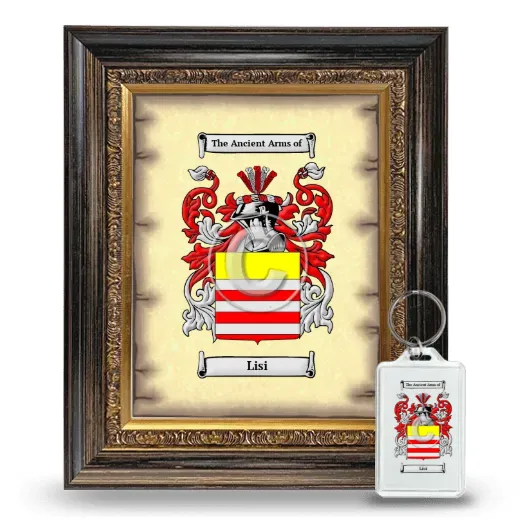 Lisi Framed Coat of Arms and Keychain - Heirloom