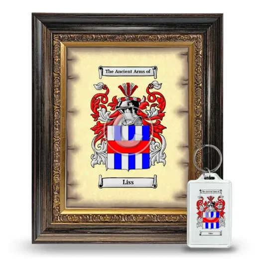 Liss Framed Coat of Arms and Keychain - Heirloom