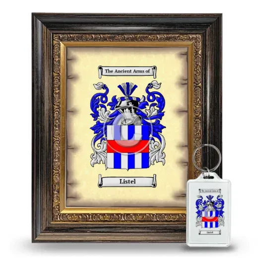 Listel Framed Coat of Arms and Keychain - Heirloom