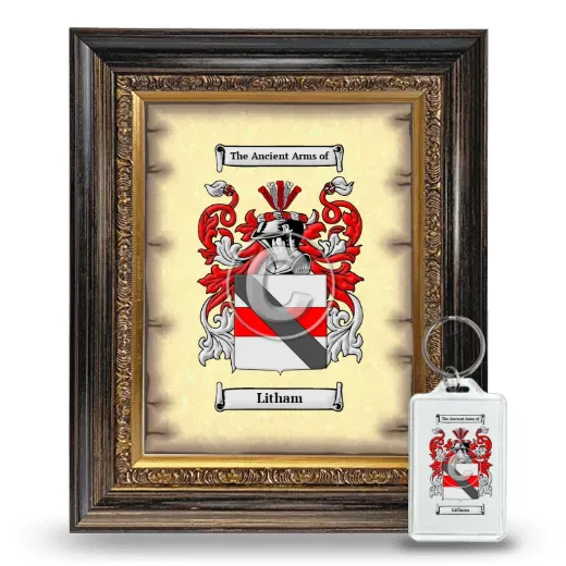 Litham Framed Coat of Arms and Keychain - Heirloom