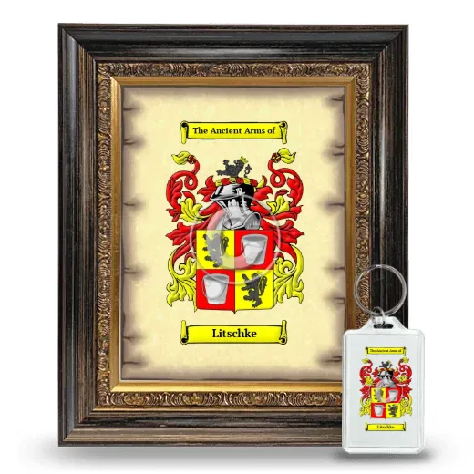 Litschke Framed Coat of Arms and Keychain - Heirloom