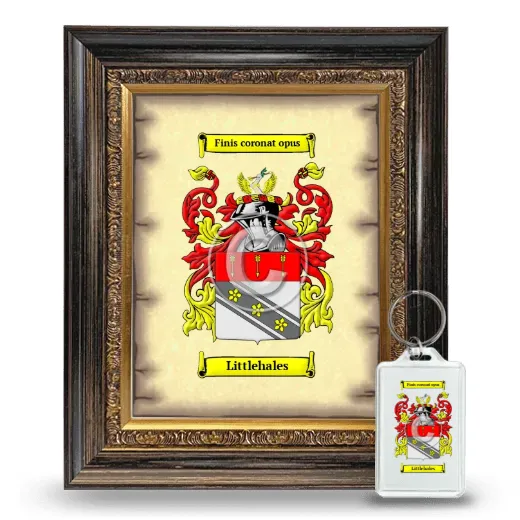 Littlehales Framed Coat of Arms and Keychain - Heirloom