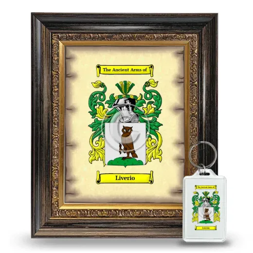 Liverio Framed Coat of Arms and Keychain - Heirloom