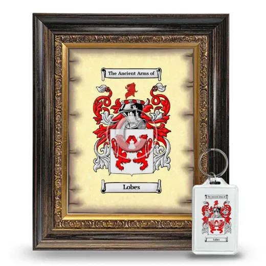 Lobes Framed Coat of Arms and Keychain - Heirloom