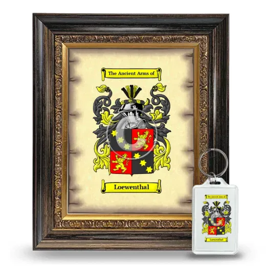 Loewenthal Framed Coat of Arms and Keychain - Heirloom