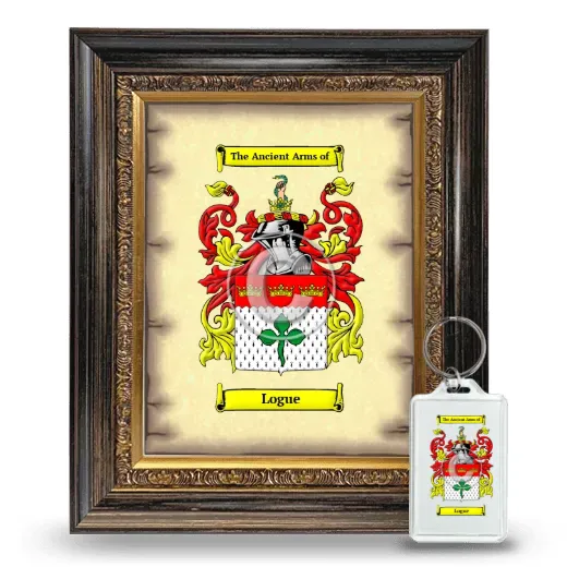 Logue Framed Coat of Arms and Keychain - Heirloom