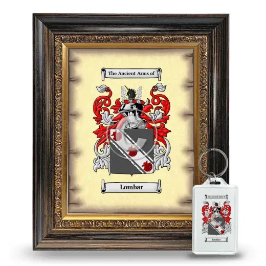 Lombar Framed Coat of Arms and Keychain - Heirloom