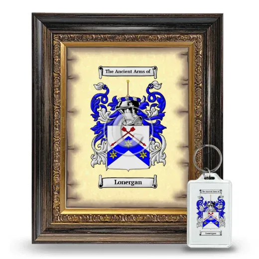 Lonergan Framed Coat of Arms and Keychain - Heirloom