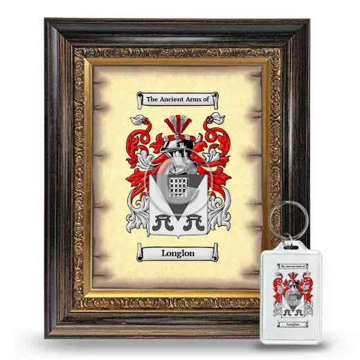 Longlon Framed Coat of Arms and Keychain - Heirloom