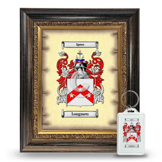 Longmen Framed Coat of Arms and Keychain - Heirloom