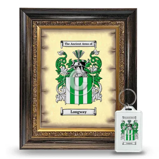 Longway Framed Coat of Arms and Keychain - Heirloom