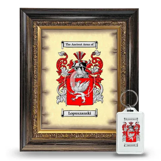 Lopuszanski Framed Coat of Arms and Keychain - Heirloom