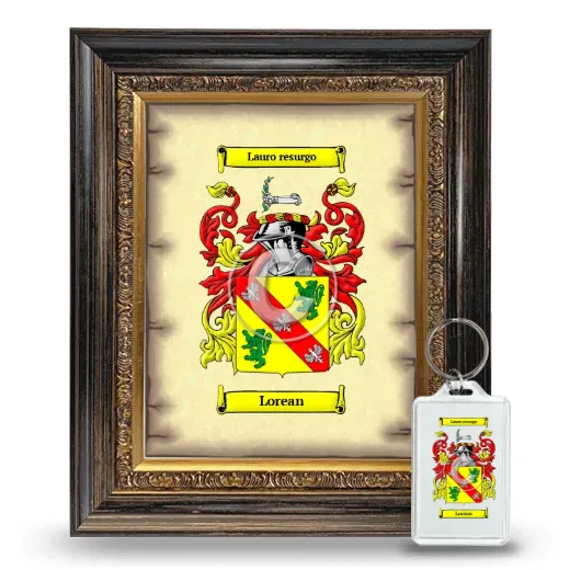 Lorean Framed Coat of Arms and Keychain - Heirloom