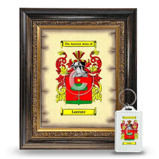 Lorente Framed Coat of Arms and Keychain - Heirloom
