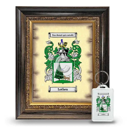 Lothen Framed Coat of Arms and Keychain - Heirloom
