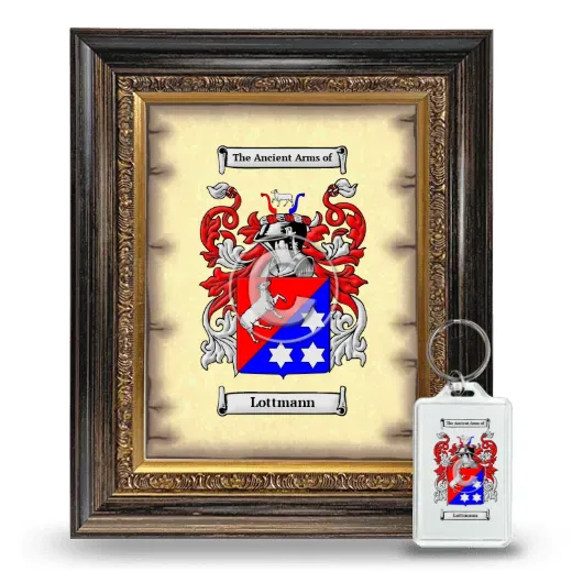 Lottmann Framed Coat of Arms and Keychain - Heirloom
