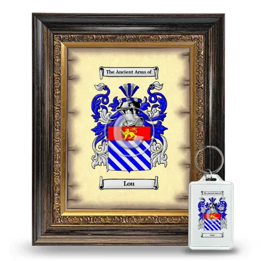 Lou Framed Coat of Arms and Keychain - Heirloom