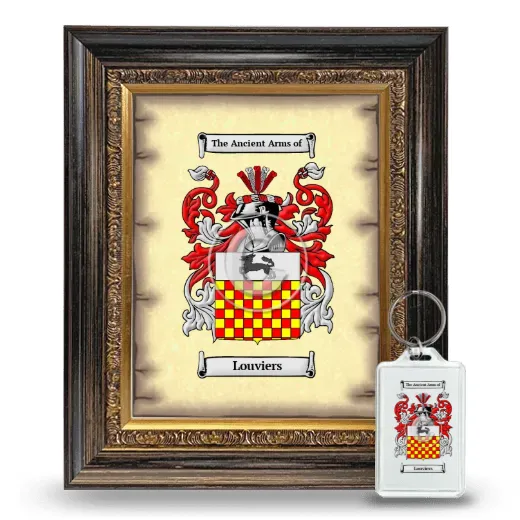Louviers Framed Coat of Arms and Keychain - Heirloom