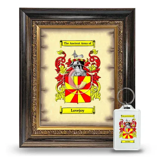Lovejoy Framed Coat of Arms and Keychain - Heirloom