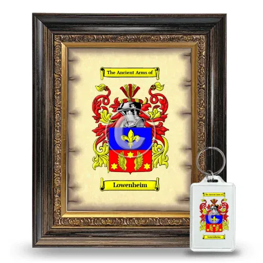 Lowenheim Framed Coat of Arms and Keychain - Heirloom