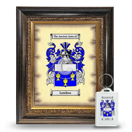 Lowless Framed Coat of Arms and Keychain - Heirloom