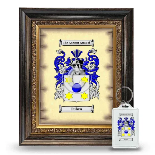 Luben Framed Coat of Arms and Keychain - Heirloom