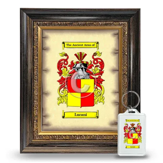 Lucani Framed Coat of Arms and Keychain - Heirloom