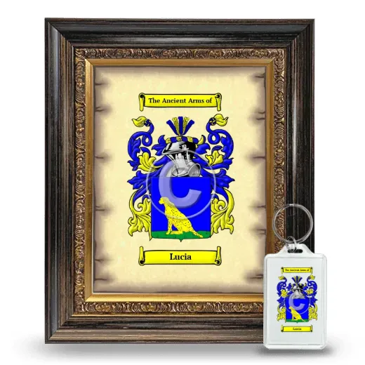 Lucia Framed Coat of Arms and Keychain - Heirloom