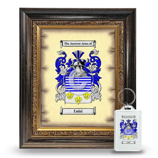 Luisi Framed Coat of Arms and Keychain - Heirloom